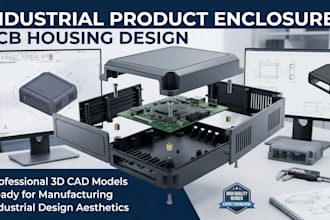 design industrial product enclosures, pcb housing and 3d models