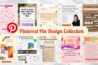 create custom canva pinterest pins designs and SEO setup