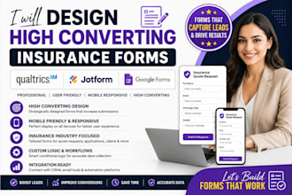 design high converting qualtrics jotform googleform insurance form