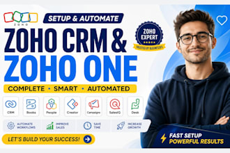 setup zoho crm zoho one books people creator campaigns salesiq desk automation