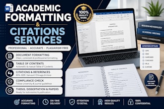 format, edit, and proofread academic documents