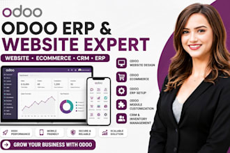 setup odoo erp, design odoo website, odoo ecommerce and modules