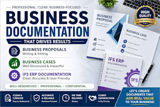 write and edit business proposals and business cases