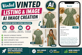 do vinted listing, product upload, ai image generation and SEO