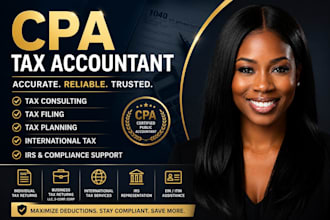 be cpa tax accountant for tax consulting, filing, planning, international tax