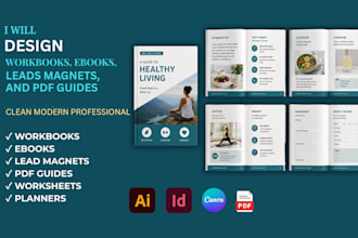 design workbook, ebook, lead magnet, worksheet and PDF guide