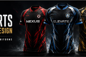 design professional esports jersey and gaming team uniform