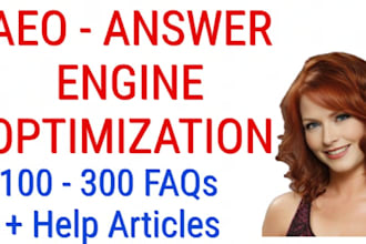 write faqs, qnas, help articles and generate schema data for ai visibility SEO