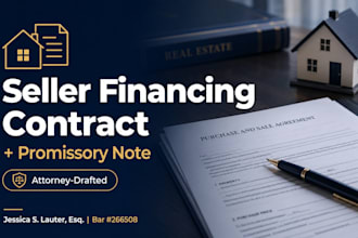 professionally draft seller financing contracts promissory notes as US attorney
