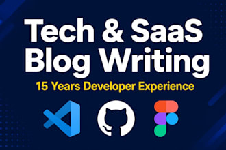 write SEO optimized tech and saas blog posts for your website
