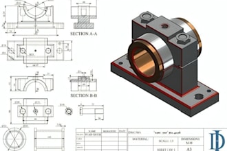 create manufacturing drawings, 2d cad drawings and engineering drawings