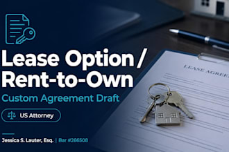 draft lease option and rent to own agreements as a licensed US attorney