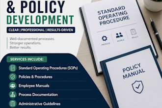 create professional sops, policies, and process documentation