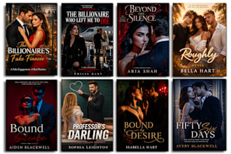 design professional romance book cover, ebook cover, erotica book cover