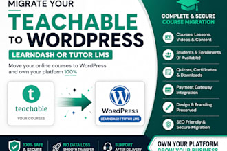 migrate teachable course website to wordpress learndash lms migration tutor lms