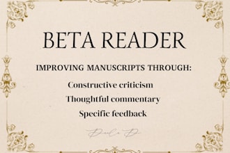 beta read and review your literary work