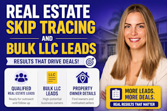 do real estate skip tracing and bulk llc tracing