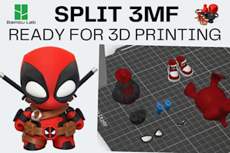 add color to your 3d models convert stl to 3mf split part 2d to 3d