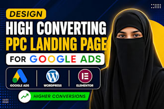 design cro focused high converting PPC landing page for google ads and meta ads