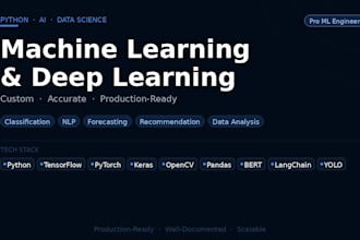 develop a custom ml model for classification, nlp, forecasting in python
