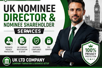 be nominee director, nominee shareholder for UK company formation