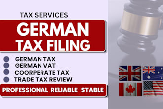 do german tax filing, vat return, income tax, corporate tax via elster