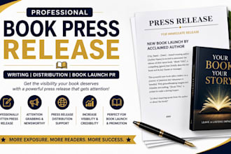 write, distribute book press release, press release distribution, book launch pr