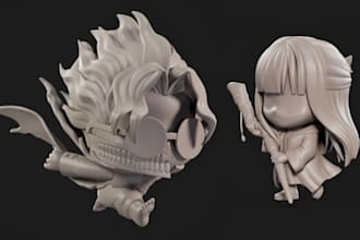 model 3d character articulated model 3d figurine 3d headbust and 3d face model