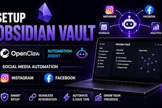setup obsidian vault openclaw instagram facebook social media automation agent