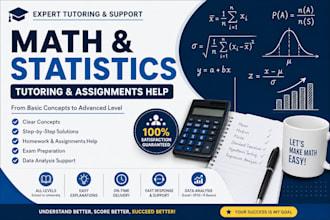 provide professional math and statistics tutoring for begginner