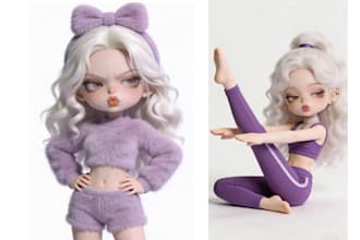 create a custom 3d toy design 3d figurines, toy stl design 3mf articulated toy