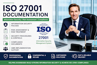 write iso 27001 policies, procedures, risk assessment and information security