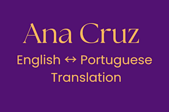 translate english to portuguese and portuguese to english