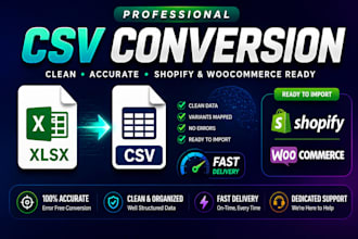 convert vendor file to shopify CSV or woocommerce product data matrixify combine