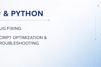 fix bugs and optimize your csharp or python code