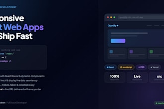 build a responsive react web app or landing page