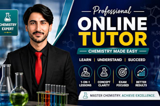 provide expert chemistry online tutoring as an mphil scholar