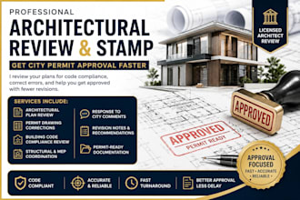 review and stamp architectural plans for city permit approval