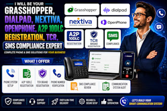 grasshopper dialpad a2p 10dlc registration nextiva openphone tcr sms compliance