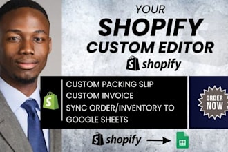 custom shopify packing slip custom shopify invoice sync orders shopify to sheet