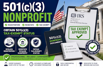 501c3 nonprofit registration reinstate 501c3 non profit obtain 501c3 tax exempt