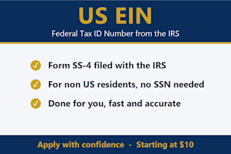 apply for and get your US ein number from the irs