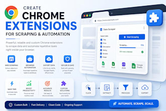 create chrome extensions for scraping and automation