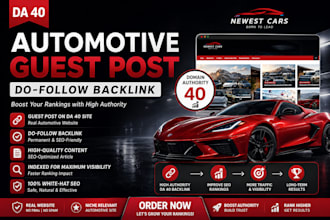 publish guest post and backlink on automotive website