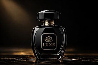 design luxury gold perfume logo for brand