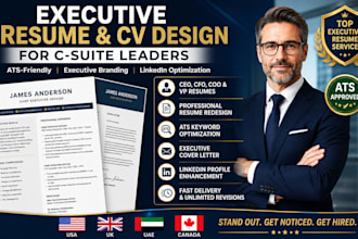 craft an ats friendly executive resume and personal brand CV in USA, UK, uae