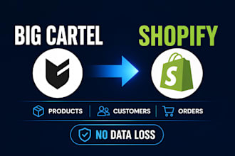 migrate big cartel store to shopify store products customers SEO