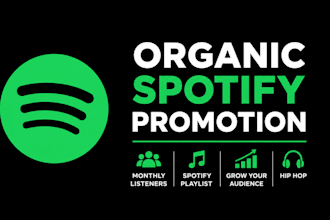 organic spotify promotion, spotify music playlist, monthly listeners, hip hop