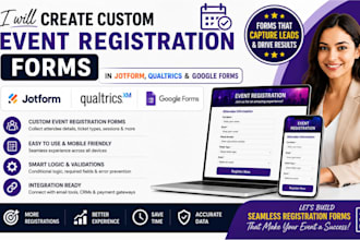 create custom event registration forms in jotform qualtrics and googleforms