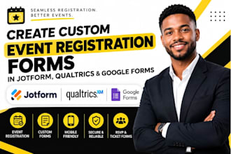 create custom event registration forms in jotform qualtrics and googleforms